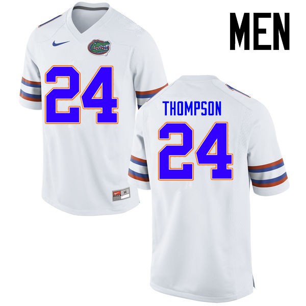 Florida Gators Men #24 Mark Thompson College Football Jersey White